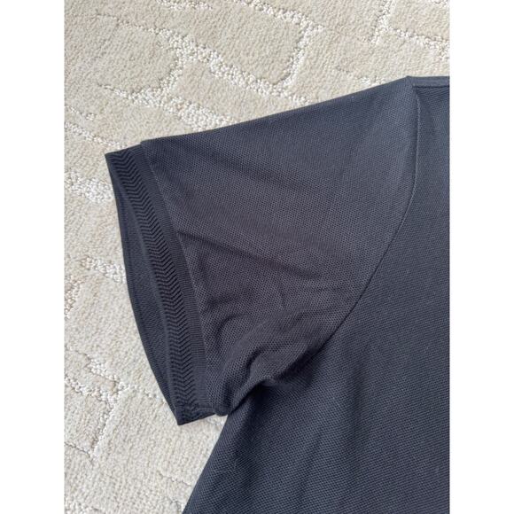 Burberry Embossed Buttons Polo Shirt Short Sleeve Black Cotton Classic - Picture 9 of 12